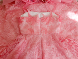 A-line tulle lace short prom dress, pink homecoming dress HZ1024