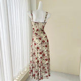red floral sling tea dress HZ1024