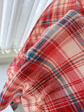 retro plaid suspender tea dress HZ1024