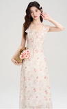 French sleeveless Sweet Floral Dress HZ1024