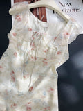French sleeveless Sweet Floral Dress HZ1024