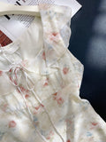 French sleeveless Sweet Floral Dress HZ1024