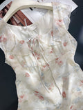 French sleeveless Sweet Floral Dress HZ1024