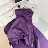 Floral Halter Neck Satin Tube Dress HZ1024
