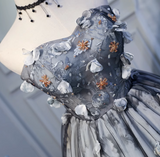 A-line sweetheart neck tulle short prom dress, black homecoming dress birthday dress HZ1024
