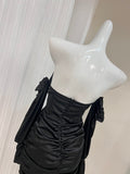strapless long sleeve hip dress birthday party dress HZ1024