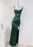 style breast pad high slit suspender dress party dress HZ1024