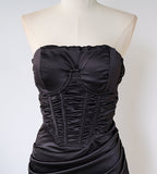 satin hip-hugging birthday dress HZ1024