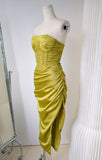 satin hip-hugging birthday dress HZ1024