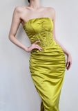 satin hip-hugging birthday dress HZ1024