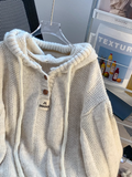 Korean style loose hooded new autumn and winter hot-selling thickened knitted women's sweater HZ1024