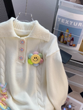 style polo collar cute sweet long sleeve sweater HZ1024