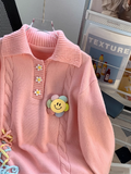 style polo collar cute sweet long sleeve sweater HZ1024