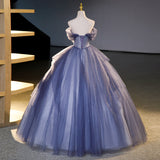strapless tulle sequin long prom dress, evening dress HZ1024