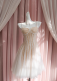 suspender dress tulle sequin party birthday dress HZ1024