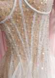 suspender dress tulle sequin party birthday dress HZ1024