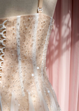 suspender dress tulle sequin party birthday dress HZ1024