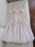 suspender dress tulle sequin party birthday dress HZ1024