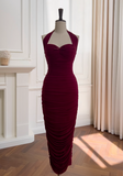 tight dress halter neck evening dress birthday dress HZ1024