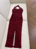 tight dress halter neck evening dress birthday dress HZ1024