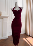 tight dress halter neck evening dress birthday dress HZ1024