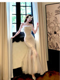 strapless mermaid dress, party dress HZ1024