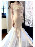 strapless mermaid dress, party dress HZ1024