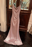 lam¨¦ pink shimmery side slit dress birthday dress HZ1024