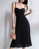 retro suspender tea dress HZ1024