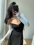 retro suspender tea dress HZ1024