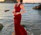Retro V-neck Halter Dress HZ1024
