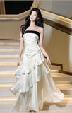 Birthday Party Dresses Under $160??White Ruffled Layered Fairytale Graduation Prom Dresses HZ1024