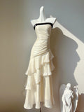 Birthday Party Dresses Under $160??White Ruffled Layered Fairytale Graduation Prom Dresses HZ1024