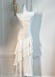 Birthday Party Dresses Under $160??White Ruffled Layered Fairytale Graduation Prom Dresses HZ1024