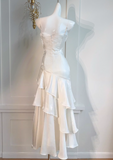Birthday Party Dresses Under $160??White Ruffled Layered Fairytale Graduation Prom Dresses HZ1024