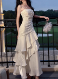 Birthday Party Dresses Under $160??White Ruffled Layered Fairytale Graduation Prom Dresses HZ1024