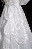 grey A-line off-shoulder tulle sequin long prom dress, silver grey formal long dress HZ1024