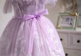 A-line sweetheart neckline tulle lace short prom dress, purple homecoming dress HZ1024