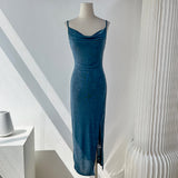 Swing Neck Suspender Dress Party Dress HZ1024