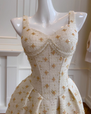 suspender tea break dress birthday dress HZ1024
