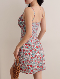 floral suspender dress holiday style dress HZ1024
