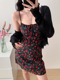 floral suspender dress holiday style dress HZ1024