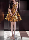 3D Flower Sling Dress HZ1024