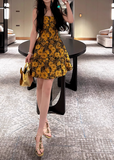 3D Flower Sling Dress HZ1024