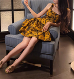 3D Flower Sling Dress HZ1024
