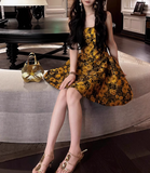 3D Flower Sling Dress HZ1024
