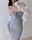 Fit Halter Long Dress HZ1024
