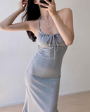 Fit Halter Long Dress HZ1024