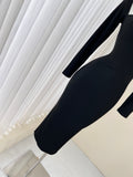 black long sleeve dress, birthday dress HZ1024