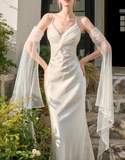 tulle satin suspender dress party mermaid dress HZ1024